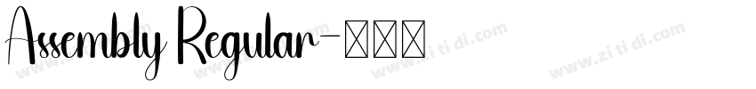 Assembly Regular字体转换
